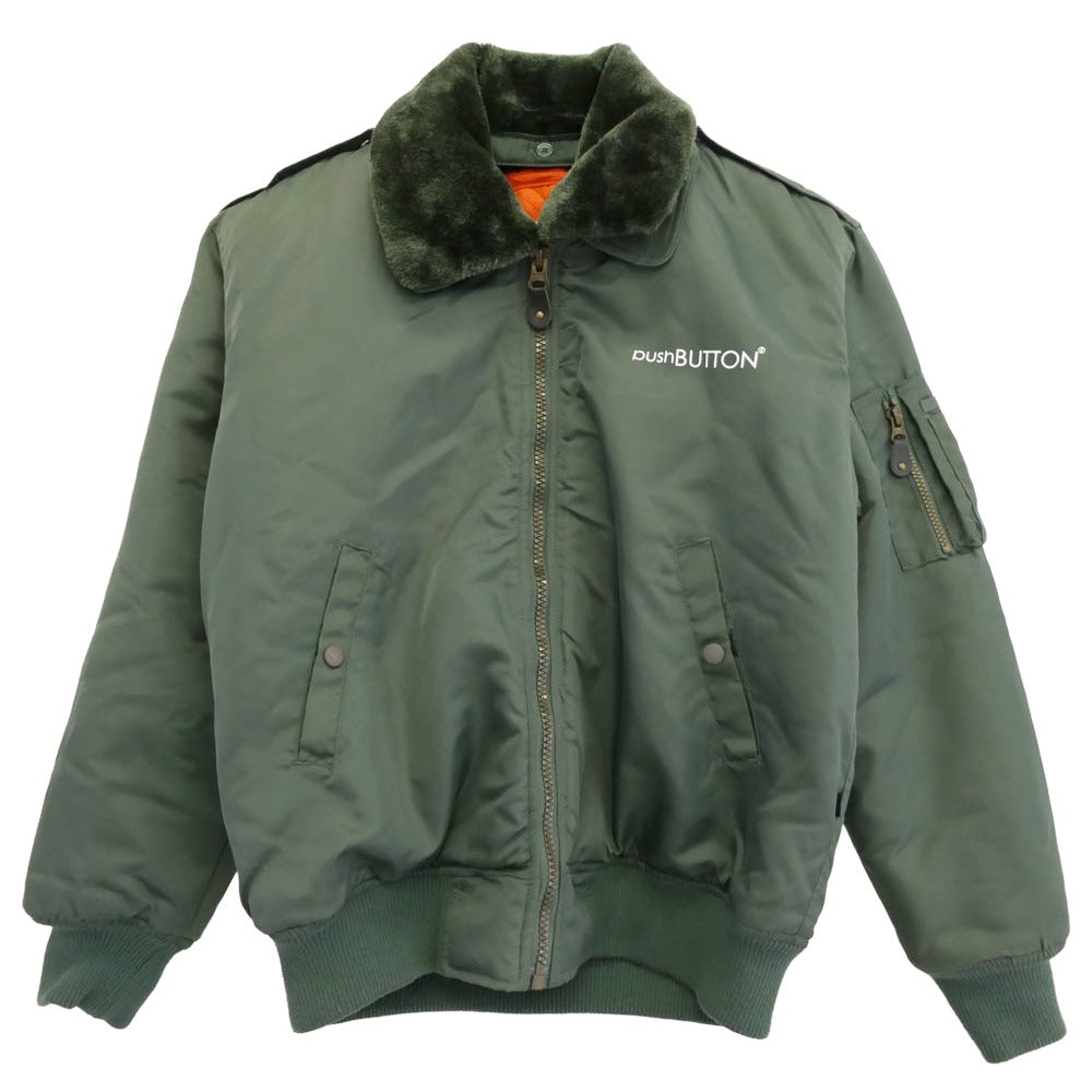 プッシュセカンドボタン PS1530102U CELEBRITY B-15D JUMPER 着脱可能襟付属 セレブリティ フライトジャケット カーキ系 オレンジ系 M【中古】