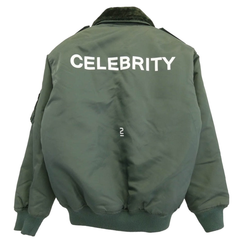 プッシュセカンドボタン PS1530102U CELEBRITY B-15D JUMPER 着脱可能襟付属 セレブリティ フライトジャケット カーキ系 オレンジ系 M【中古】