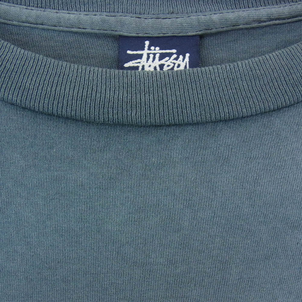 STUSSY ステューシー × futura フューチュラ 90s OLD USA製 オールド 紺タグ 袖裾シングルステッチ クルーネック グラフィックプリント 半袖 Tシャツ ブルー系 XXL【中古】