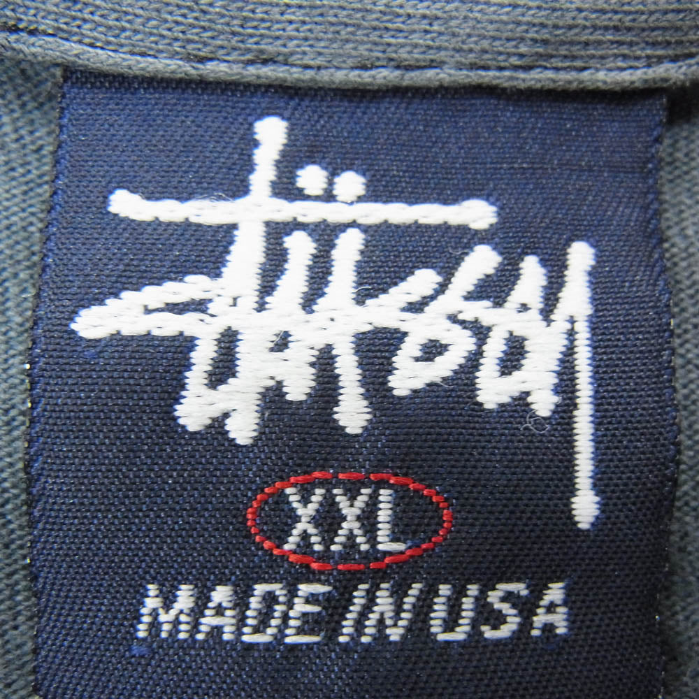 STUSSY ステューシー × futura フューチュラ 90s OLD USA製 オールド 紺タグ 袖裾シングルステッチ クルーネック グラフィックプリント 半袖 Tシャツ ブルー系 XXL【中古】