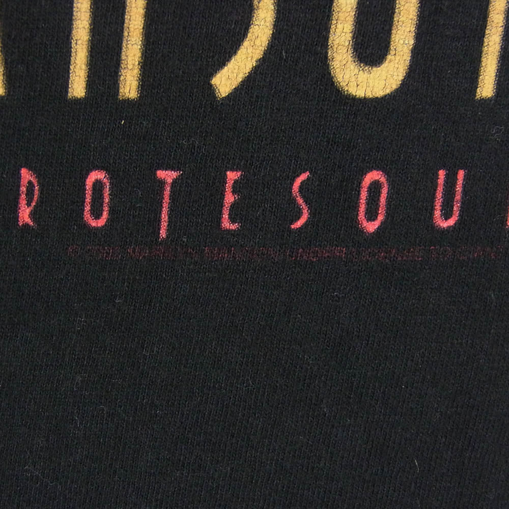ヴィンテージ 00s 2002年コピーライト M＆Oボディ MARILYN MANSON マリリンマンソン THE GOLDEN AGE OF GROTESQUE ザ・ゴールデンエイジ オブ グロテスク クルーネック 半袖 Tシャツ ブラック系 XL【中古】