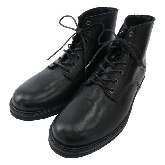 BEAMS ビームス 3165 7ホール レザー レースアップ ブーツ ブラック系 41【中古】