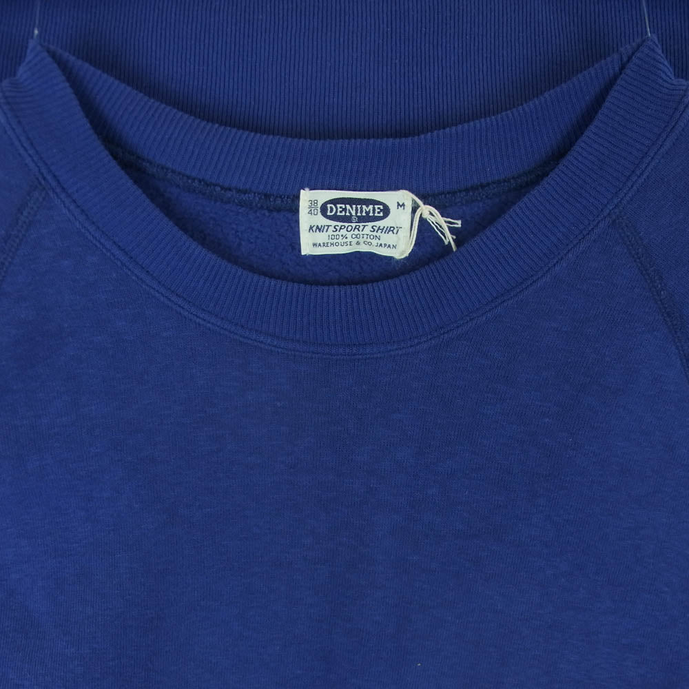 Denime ドゥニーム RAGLAN SLEEVE SWEAT ラグランスリーブ スウェット トレーナー 日本製 ブルー系 M【極上美品】【中古】