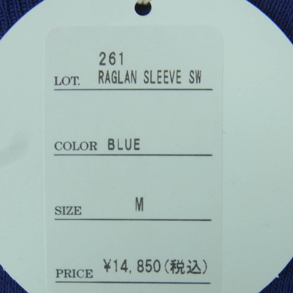 Denime ドゥニーム RAGLAN SLEEVE SWEAT ラグランスリーブ スウェット トレーナー 日本製 ブルー系 M【極上美品】【中古】