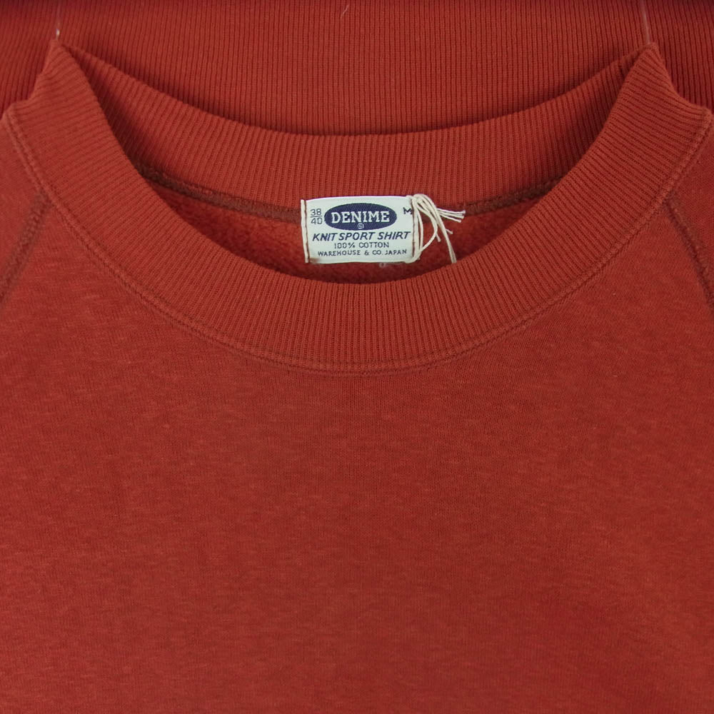 Denime ドゥニーム RAGLAN SLEEVE SWEAT ラグランスリーブ スウェット トレーナー 日本製 レッド系 M【極上美品】【中古】