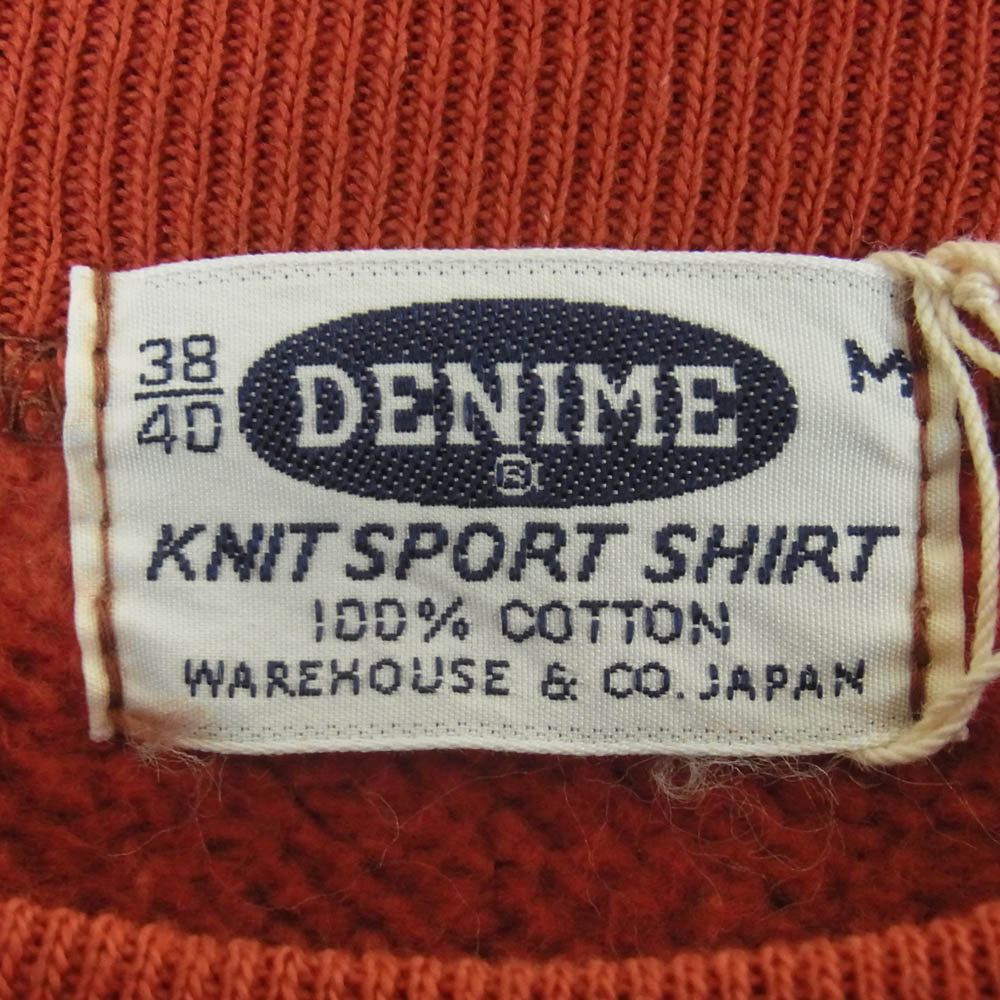 Denime ドゥニーム RAGLAN SLEEVE SWEAT ラグランスリーブ スウェット トレーナー 日本製 レッド系 M【極上美品】【中古】