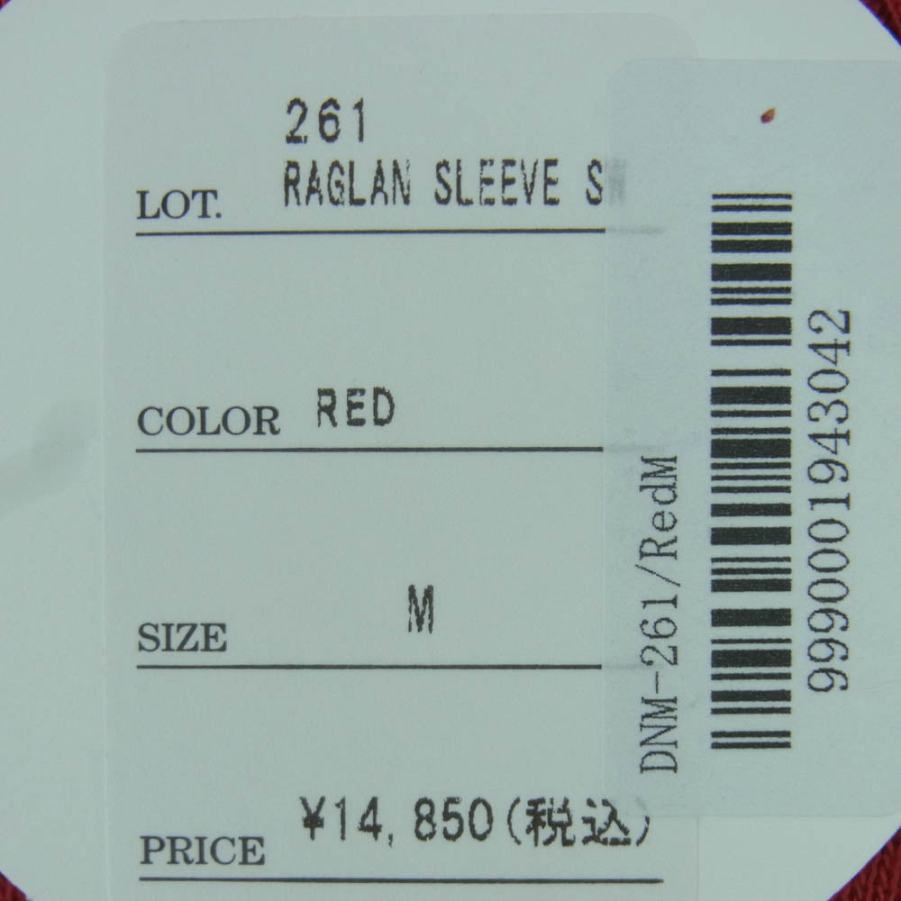 Denime ドゥニーム RAGLAN SLEEVE SWEAT ラグランスリーブ スウェット トレーナー 日本製 レッド系 M【極上美品】【中古】