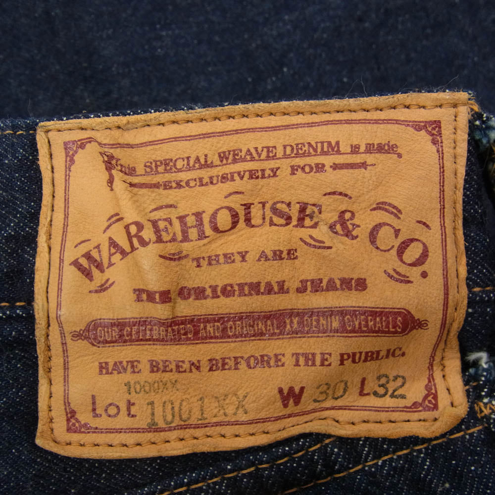WAREHOUSE ウエアハウス 1001XX 1947MODEL 47モデル 赤耳 デニムパンツ ジーンズ インディゴブルー系 30【美品】【中古】