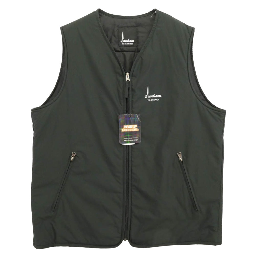 DENHAM デンハム 27191-1-20809 TECK VEST パテッド テック ベスト ブラック系 F【美品】【中古】