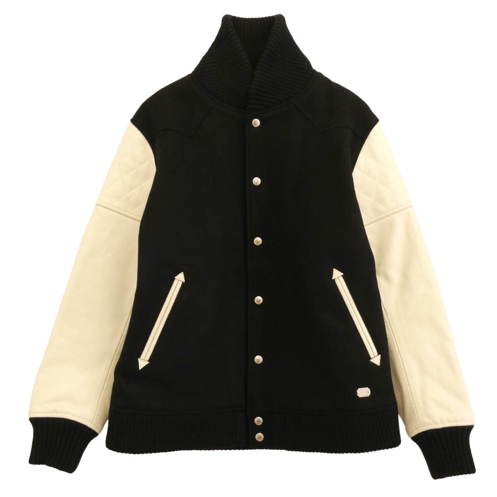 CRIMIE クライミー 23AW CR1-02C5-JK06 WESTERN AWARD JACKET ウエスタン アワード ジャケット スタジアム ジャケット ブラック系 オフホワイト系 XXL【中古】