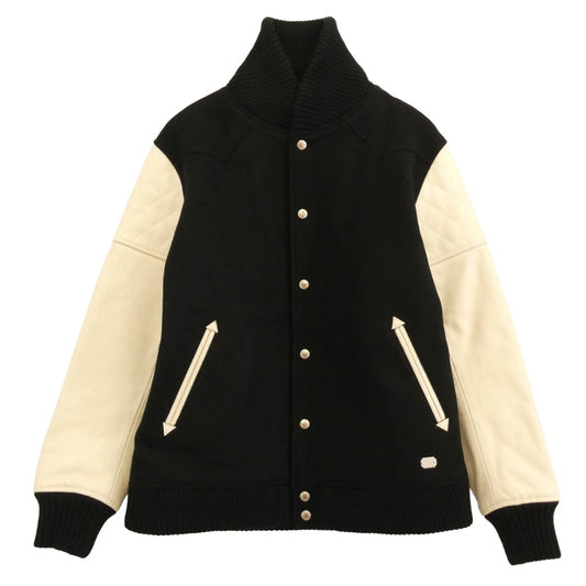 CRIMIE クライミー 23AW CR1-02C5-JK06 WESTERN AWARD JACKET ウエスタン アワード ジャケット スタジアム ジャケット ブラック系 オフホワイト系 XXL【中古】