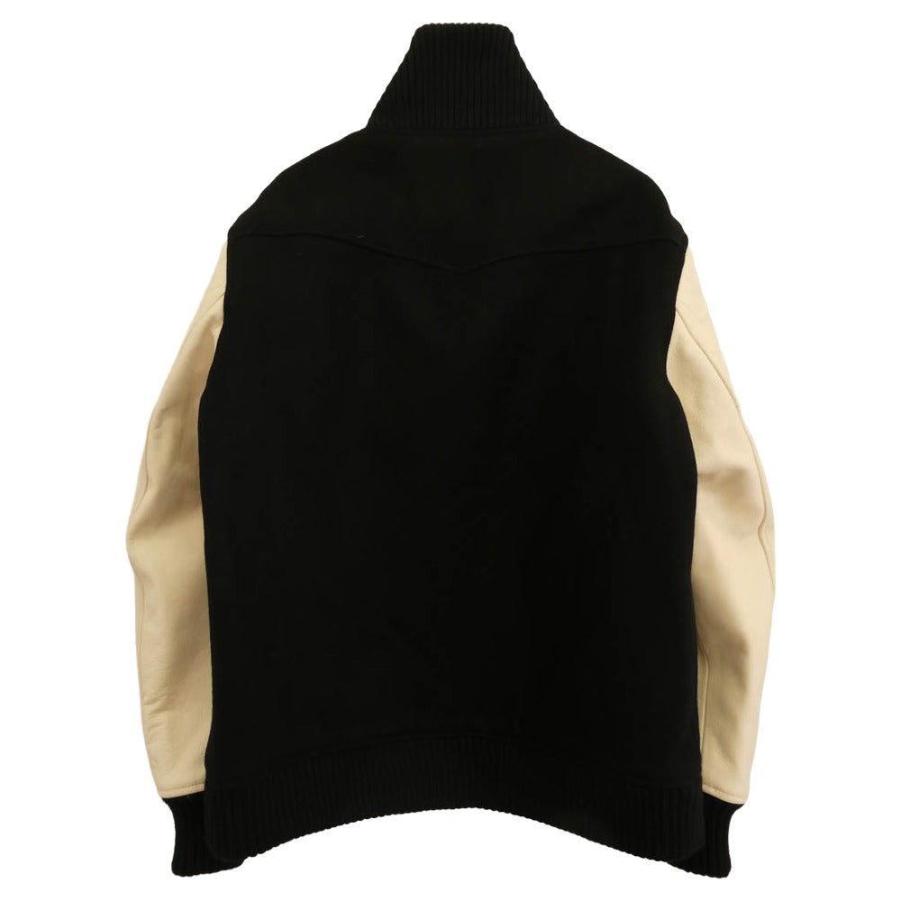 CRIMIE クライミー 23AW CR1-02C5-JK06 WESTERN AWARD JACKET ウエスタン アワード ジャケット スタジアム ジャケット ブラック系 オフホワイト系 XXL【中古】