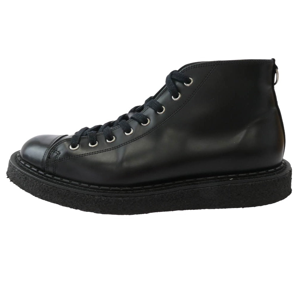 GEORGE COX ジョージコックス Fred Perry Monkey Boot Leather モンキー ブーツ ブラック系 UK7【中古】