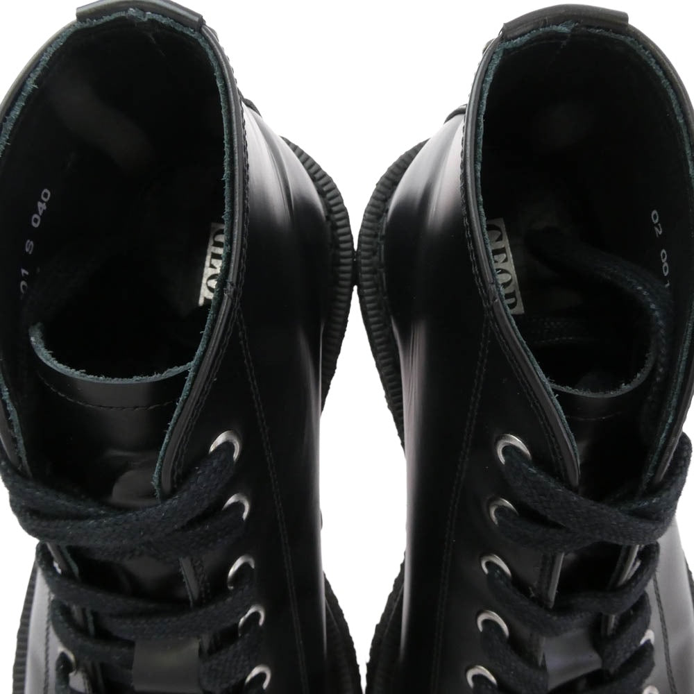 GEORGE COX ジョージコックス Fred Perry Monkey Boot Leather モンキー ブーツ ブラック系 UK7【中古】