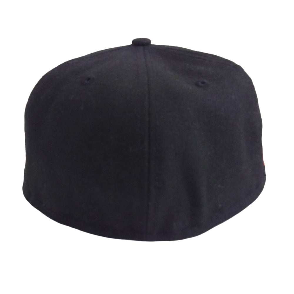 STUSSY ステューシー 1311038 × NEWERA ニューエラ ロゴ刺繍 ベースボール キャップ 帽子 ブラック系 7 1/8【中古】