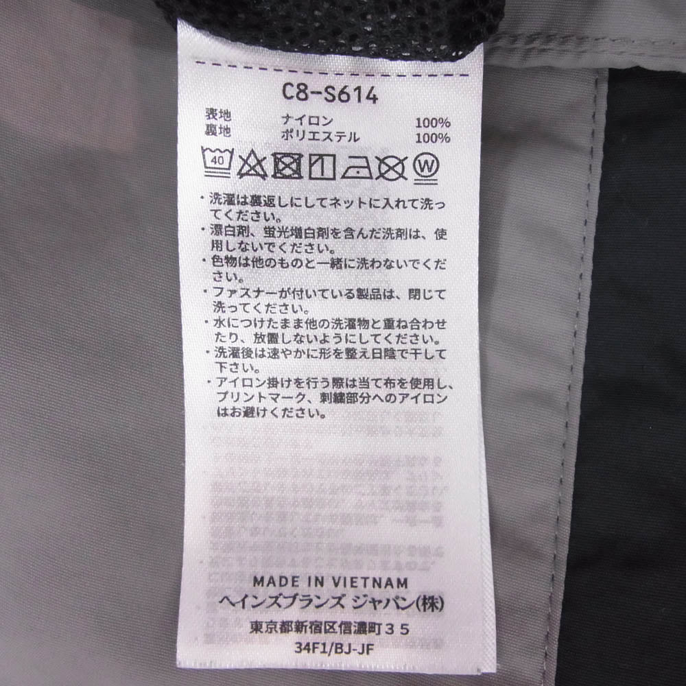 UNDEFEATED アンディフィーテッド C8-S614 × Champion チャンピオン ICON LOGO ANORAK アイコンロゴ刺繍 アノラック ナイロン パーカー ジャケット グレー系 XL【中古】