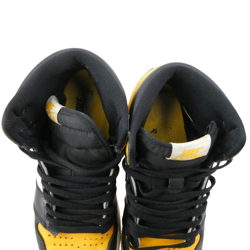 NIKE ナイキ 555088-711 Air Jordan 1 Retro High OG Taxi AJ1 エアジョーダン1 レトロ タクシー ハイカットスニーカー ブラック系 イエロー系 26cm【中古】