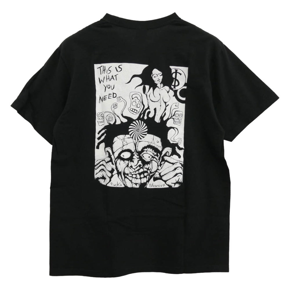 Supreme シュプリーム 25AW Fuckin Blowout Tee ファッキン ブローアウト プリント クルーネック 半袖Tシャツ ブラック系 M【中古】