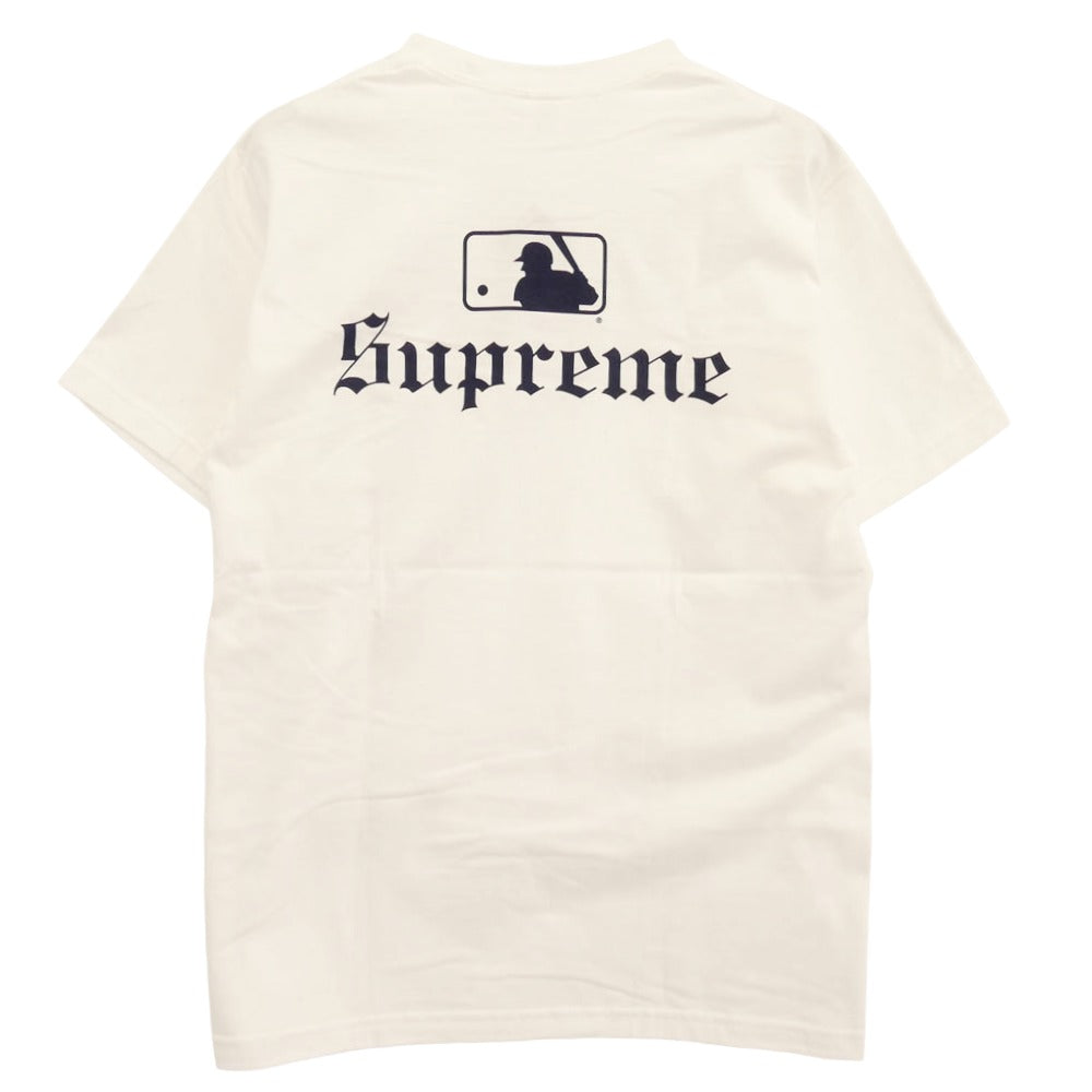 Supreme シュプリーム 25AW x MLB Teams Tee NY New York Yankees ニューヨークヤンキース チームズ 半袖 Tシャツ ホワイト系 M【極上美品】【中古】