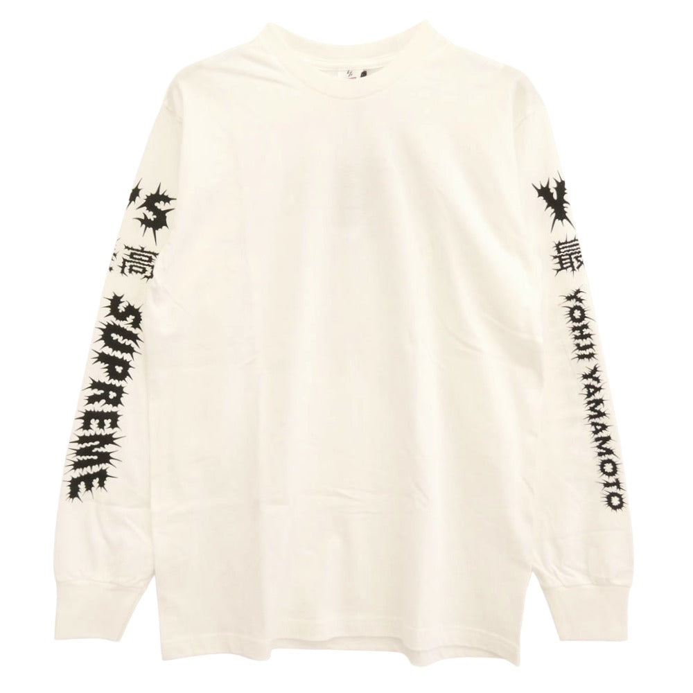 Supreme シュプリーム 25AW Y's YOHJI YAMAMOTO ワイズ ヨウジヤマモト L/S Tee 長袖 Tシャツ ホワイト系 M【美品】【中古】