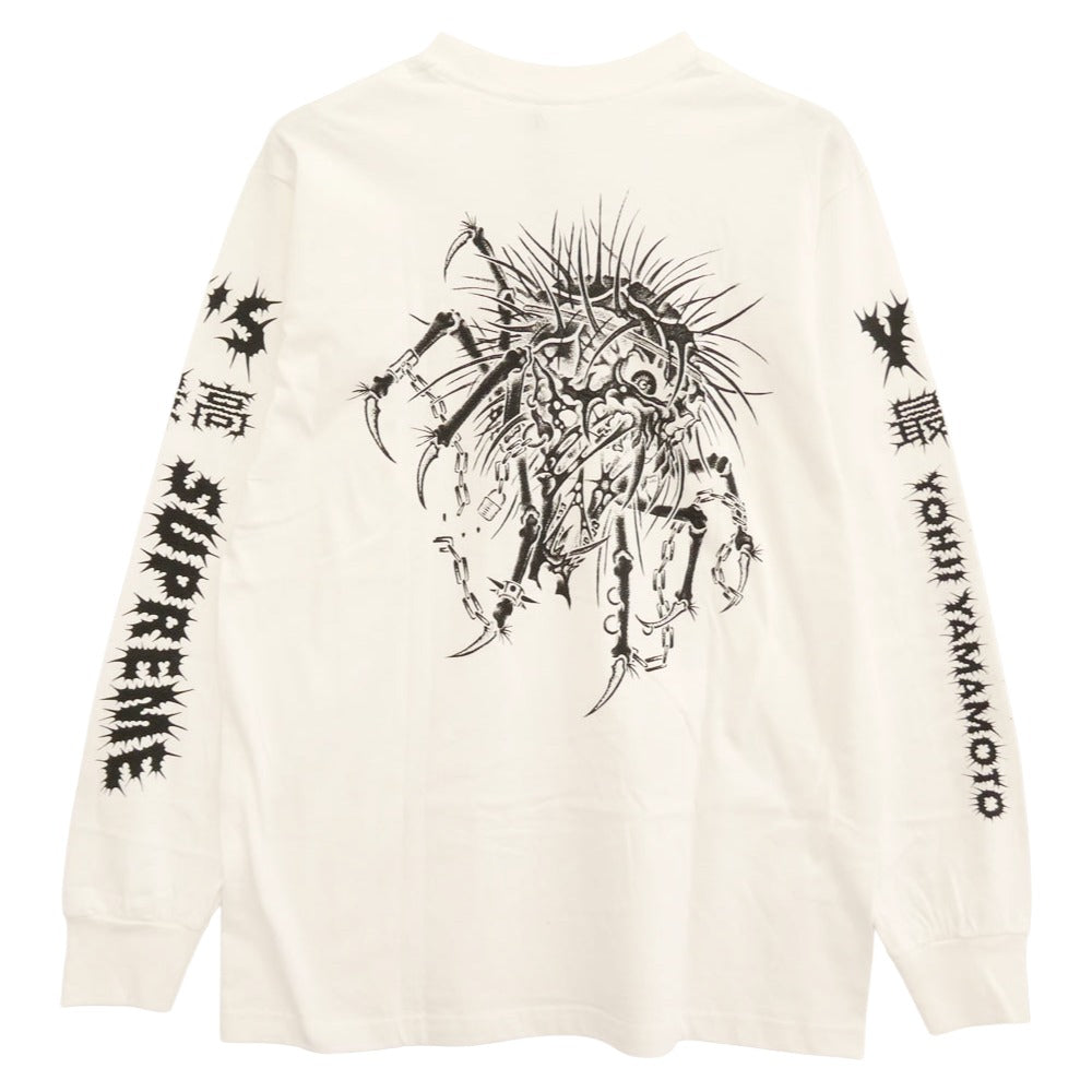 Supreme シュプリーム 25AW Y's YOHJI YAMAMOTO ワイズ ヨウジヤマモト L/S Tee 長袖 Tシャツ ホワイト系 M【美品】【中古】