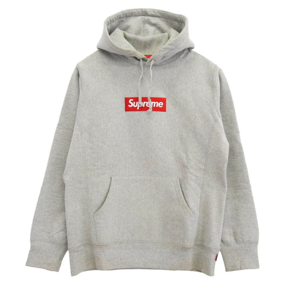 Supreme シュプリーム 16AW Box Logo Hooded Sweatshirt ボックスロゴ フーディー スウェット パーカー グレー系 M【中古】