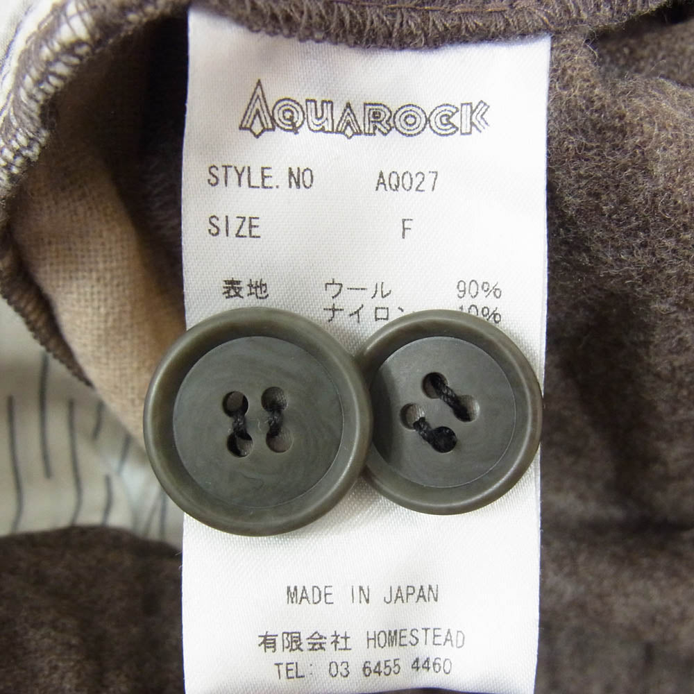 アクアロック サイドライン イージー パンツ ブラウン系 FREE【新古品】【未使用】【中古】