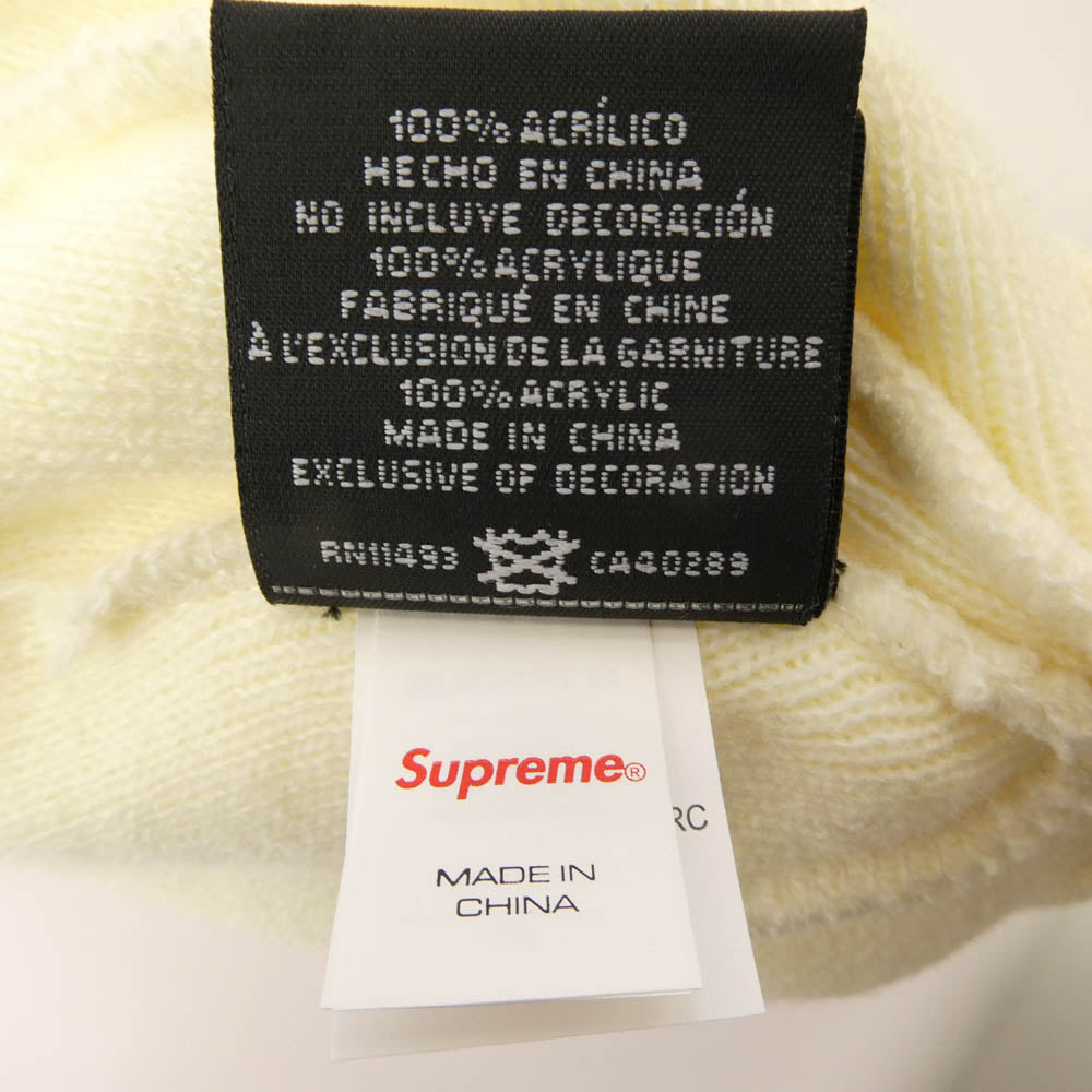Supreme シュプリーム 22AW × New Era ニューエラ S logo beanie エスロゴ ニット ビーニー 帽子 ホワイト系 Free【新古品】【未使用】【中古】