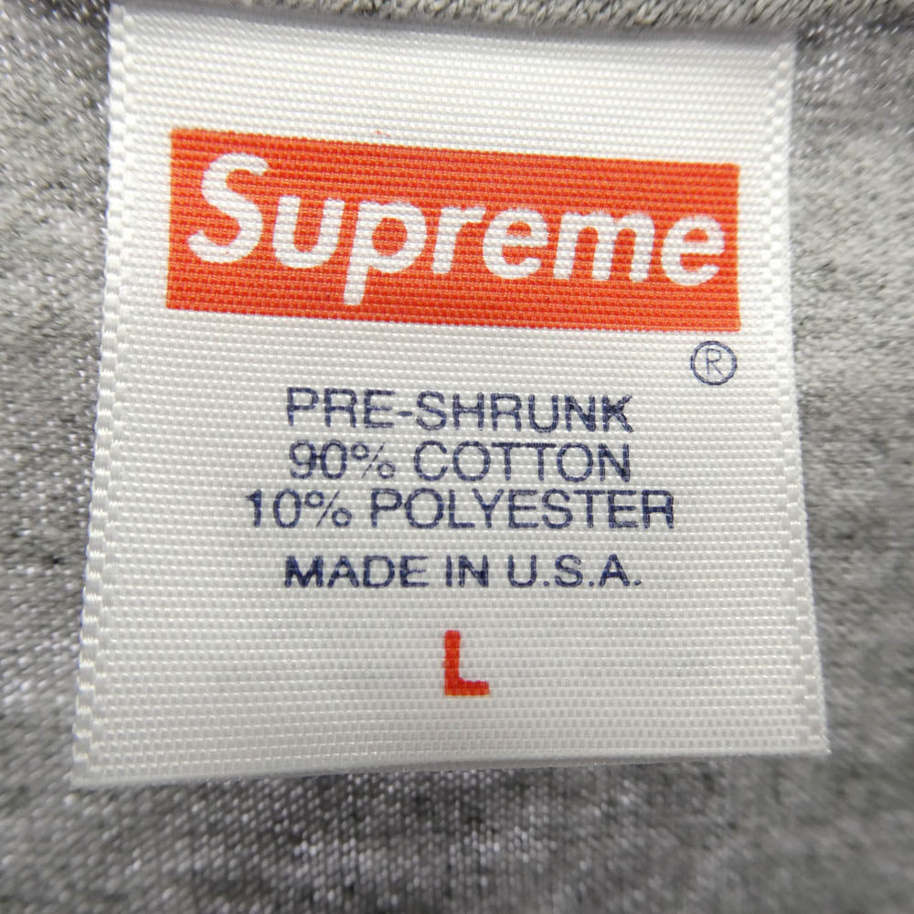 Supreme シュプリーム 24SS BACKWARDS TEE バックワーズ バックロゴプリント Tシャツ 半袖カットソー グレー系 L【新古品】【未使用】【中古】