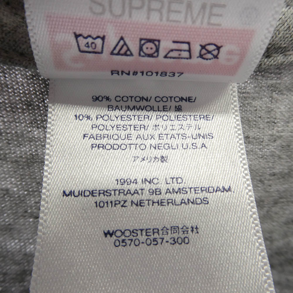 Supreme シュプリーム 24SS BACKWARDS TEE バックワーズ バックロゴプリント Tシャツ 半袖カットソー グレー系 L【新古品】【未使用】【中古】