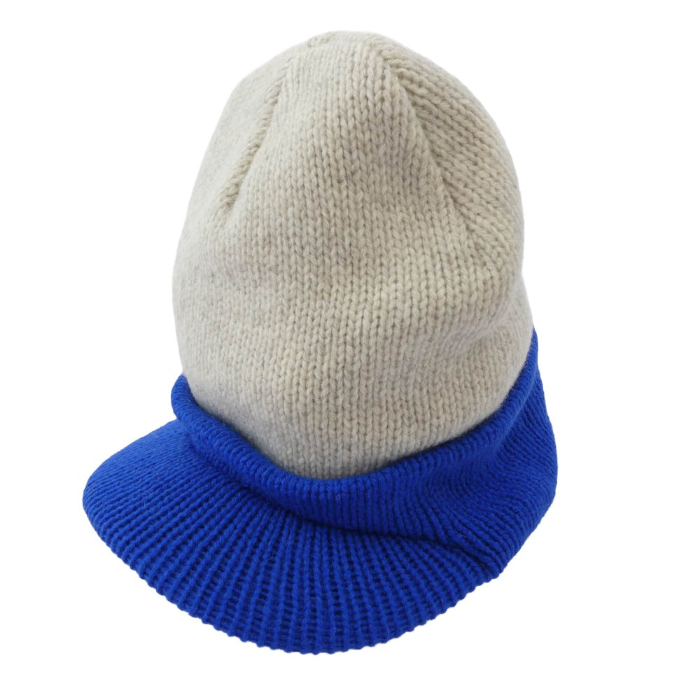 Supreme シュプリーム 25AW Radar Beanie クラシックロゴ レーダー ビーニー つば付 ニットキャップ ブルー系 オフホワイト系【新古品】【未使用】【中古】