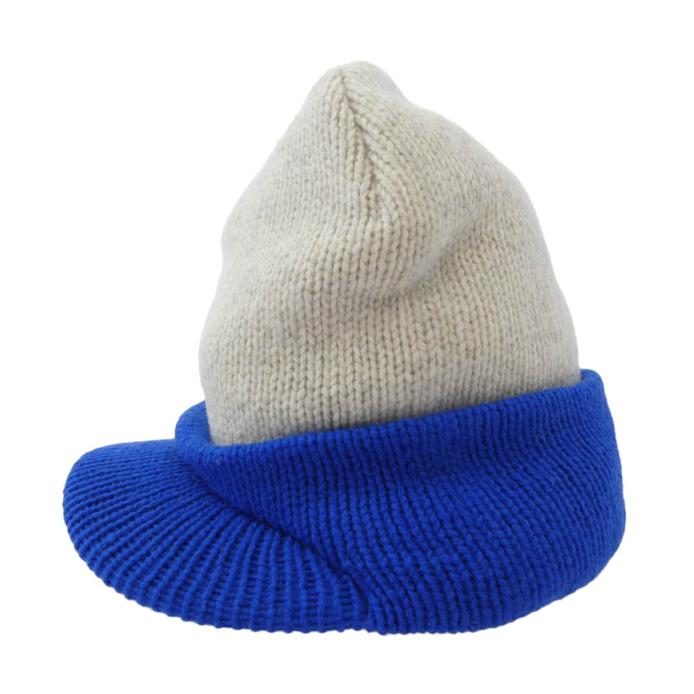 Supreme シュプリーム 25AW Radar Beanie クラシックロゴ レーダー ビーニー つば付 ニットキャップ ブルー系 オフホワイト系【新古品】【未使用】【中古】