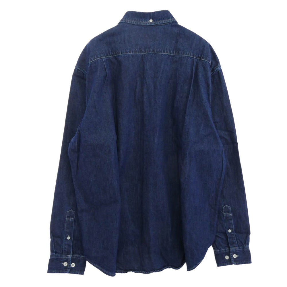 Supreme シュプリーム Small Box Denim Shirt スモールボックス ボタンダウン デニム 長袖シャツ インディゴブルー系 L【中古】