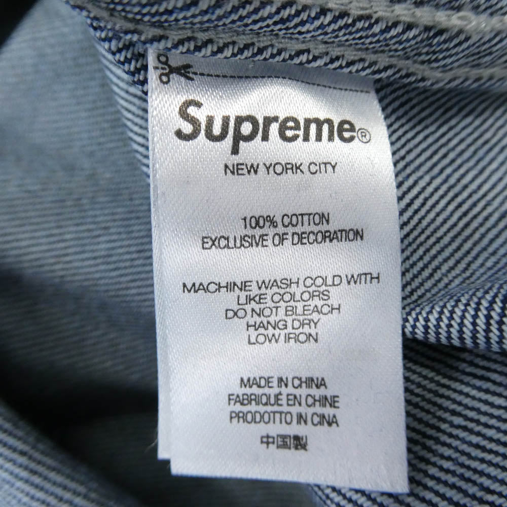 Supreme シュプリーム Small Box Denim Shirt スモールボックス ボタンダウン デニム 長袖シャツ インディゴブルー系 L【中古】