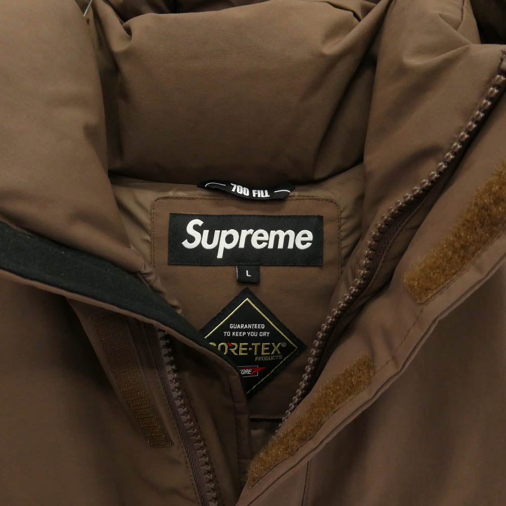 Supreme シュプリーム 18AW GORE-TEX 700-Fill Down Parka ゴアテックス 700フィル ダウンパーカー ダウンジャケット ブラウン系 L【中古】