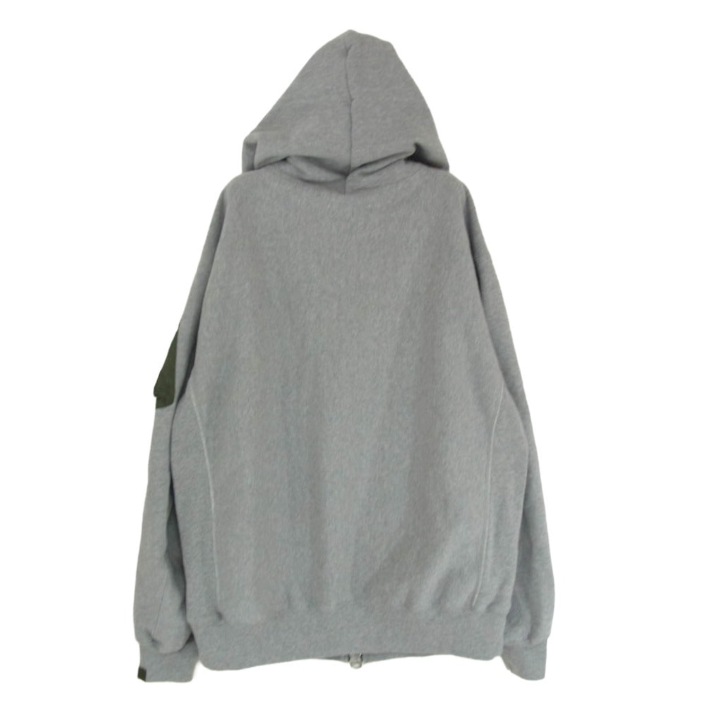 カンタータ 21AW 21AWCA0290 Fluffy Flight Parka ドッキング フルジップ パーカー フーディー グレー系 46【極上美品】【中古】