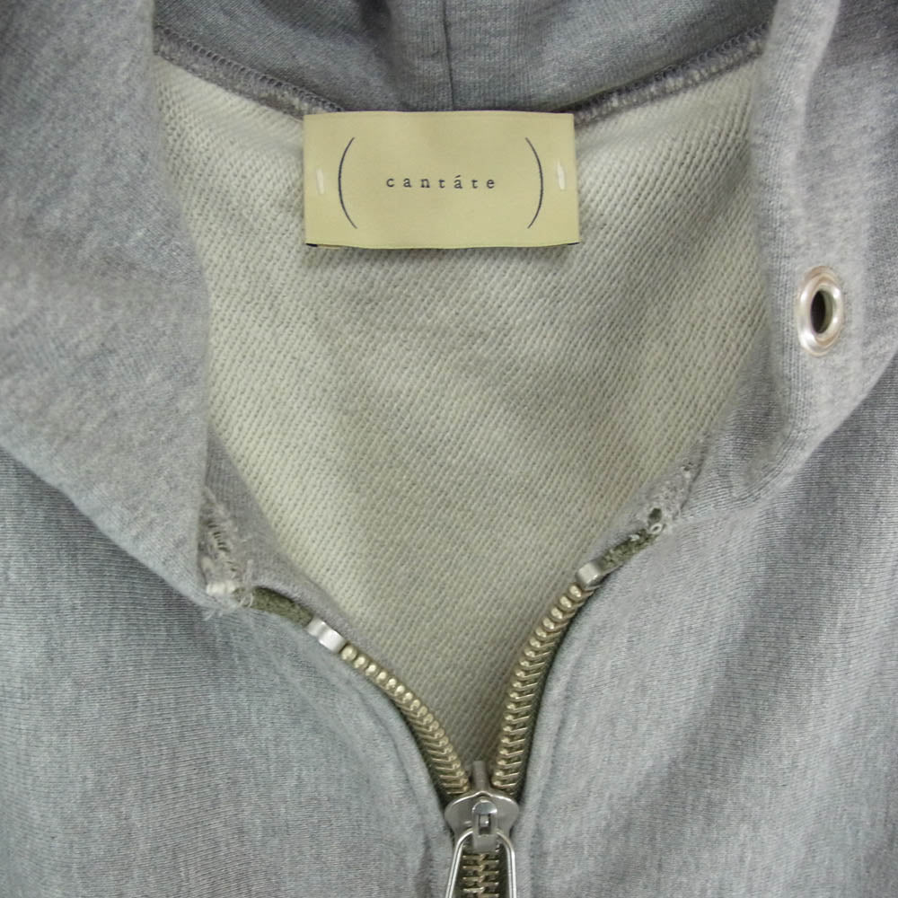 カンタータ 21AW 21AWCA0290 Fluffy Flight Parka ドッキング フルジップ パーカー フーディー グレー系 46【極上美品】【中古】