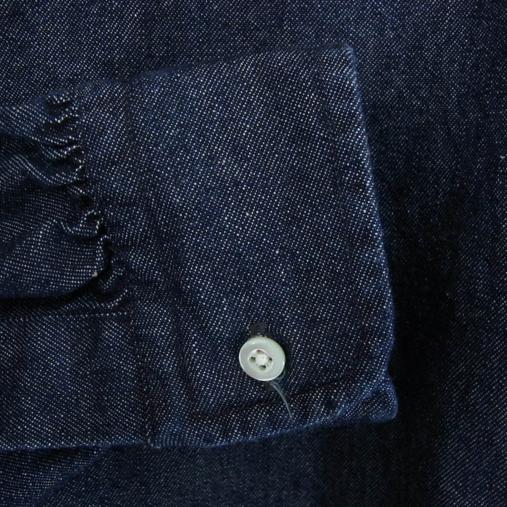 A.PRESSE アプレッセ 22AW 22AAP-02-08H BD Denim Shirt ボタンダウン デニム 長袖 シャツ インディゴブルー系 1【極上美品】【中古】