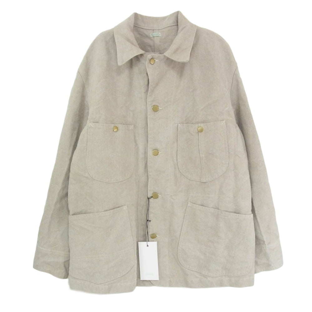 A.PRESSE アプレッセ 23SS 23SAP-01-01M Coverall Jacket カバーオールジャケット エクリュ ベージュ系 2【極上美品】【中古】