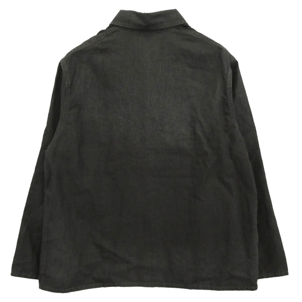 A.PRESSE アプレッセ 25SS 25SAP-01-29H Vintage Black Linen Coverall ヴィンテージ カバーオールジャケット ブラック系 2【美品】【中古】