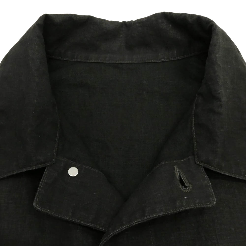 A.PRESSE アプレッセ 25SS 25SAP-01-29H Vintage Black Linen Coverall ヴィンテージ カバーオールジャケット ブラック系 2【美品】【中古】