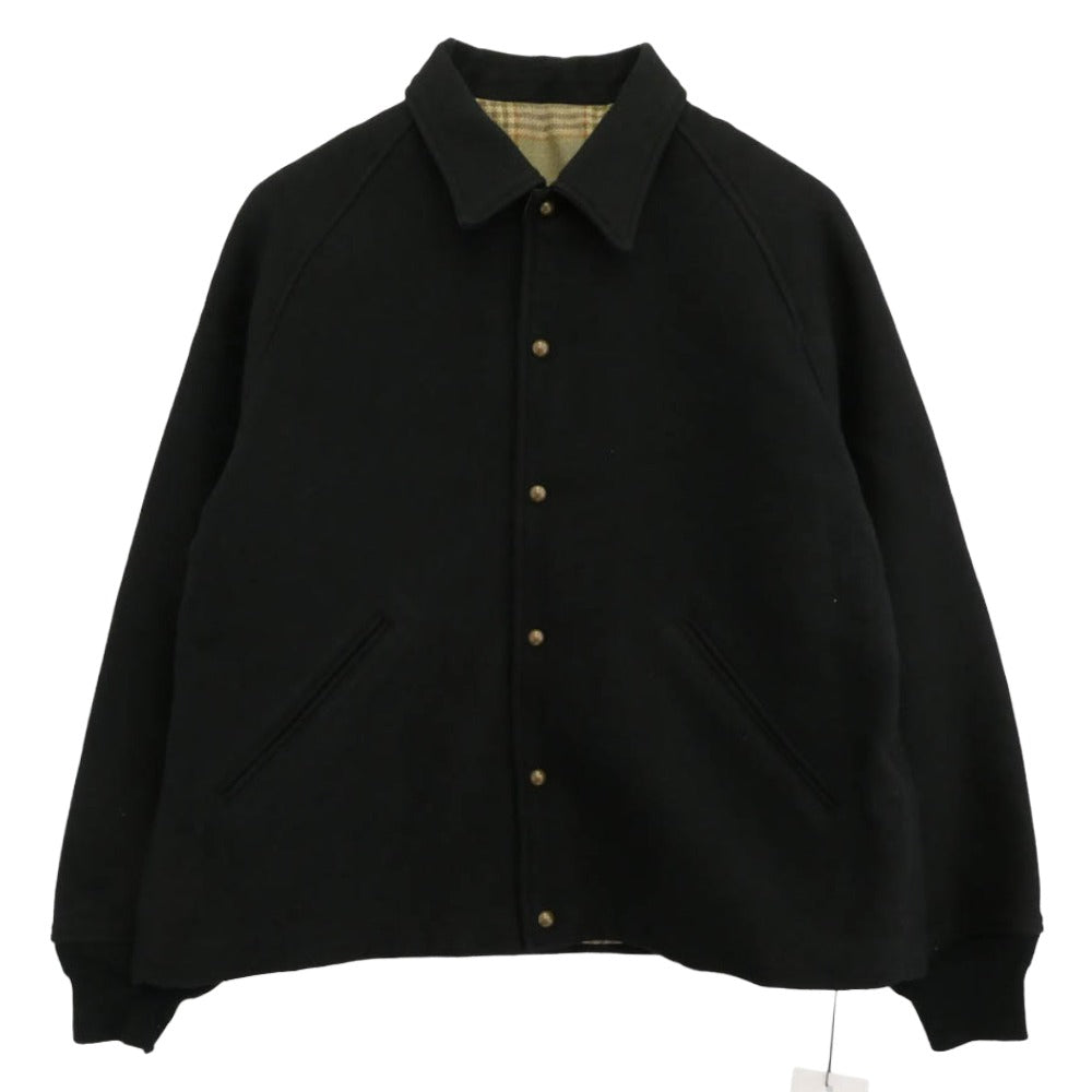 A.PRESSE アプレッセ 25AW 25AAP-01-80 for BIOTOP ビオトープ別注 Cotton Moleskin Coach Jacket 襟裏レザー切替 コットンモールスキン コーチジャケット ブラック系 2【新古品】【未使用】【中古】 A.PRESSE アプレッセ 25AW 25AAP-01-80 for BIOTOP ビオトープ別注
