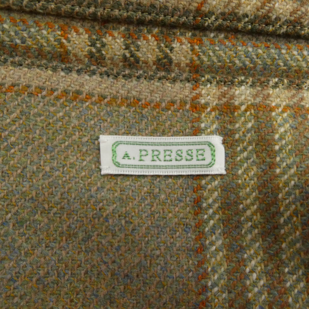 A.PRESSE アプレッセ 25AW 25AAP-01-80 for BIOTOP ビオトープ別注 Cotton Moleskin Coach Jacket 襟裏レザー切替 コットンモールスキン コーチジャケット ブラック系 2【新古品】【未使用】【中古】
