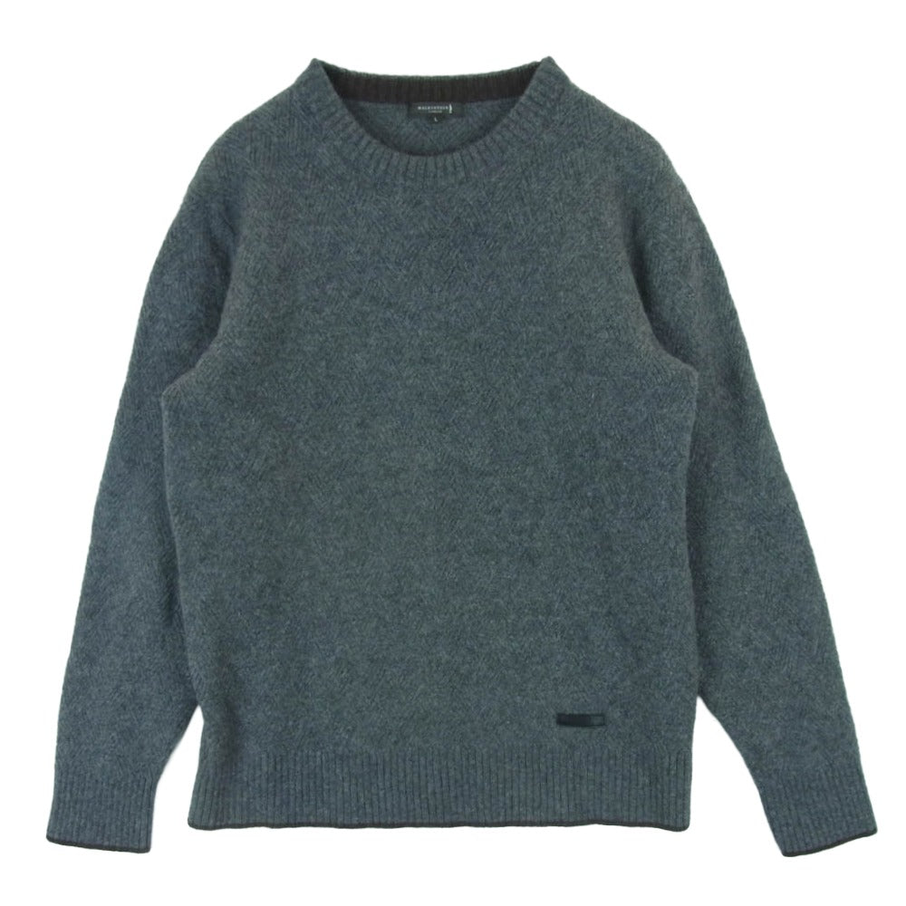 Mackintosh マッキントッシュ G1N11-225-05 カシミヤ混 ウール ニット クルーネック セーター 日本製 グレー系 L【中古】
