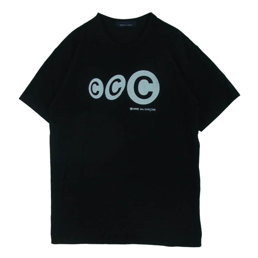 COMME des GARCONS コムデギャルソン KZ-T001 CCC TEE 半袖 クルーネック Tシャツ コットン 日本製 ブラック系 L【中古】