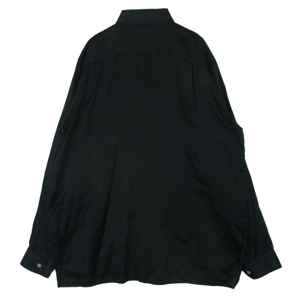 ソウシオオツキ SBRSSH01 KIMONO BREASTED SHIRTS シルク コットン キモノ ブレステッド 長袖 シャツ ブラック系 46【中古】