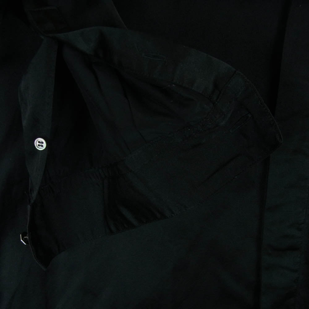 ソウシオオツキ SBRSSH01 KIMONO BREASTED SHIRTS シルク コットン キモノ ブレステッド 長袖 シャツ ブラック系 46【中古】