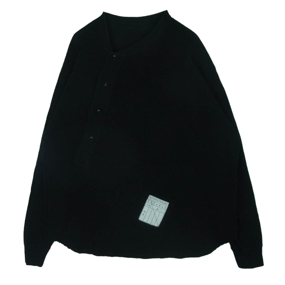 ソウシオオツキ S20SSCS01LS KIMONO BREASTED THERMAL キモノ ブレステッド サーマル 長袖 カットソー ブラック系 44【中古】