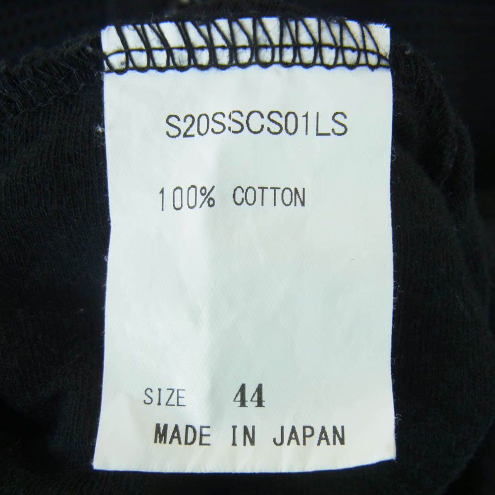 ソウシオオツキ S20SSCS01LS KIMONO BREASTED THERMAL キモノ ブレステッド サーマル 長袖 カットソー ブラック系 44【中古】