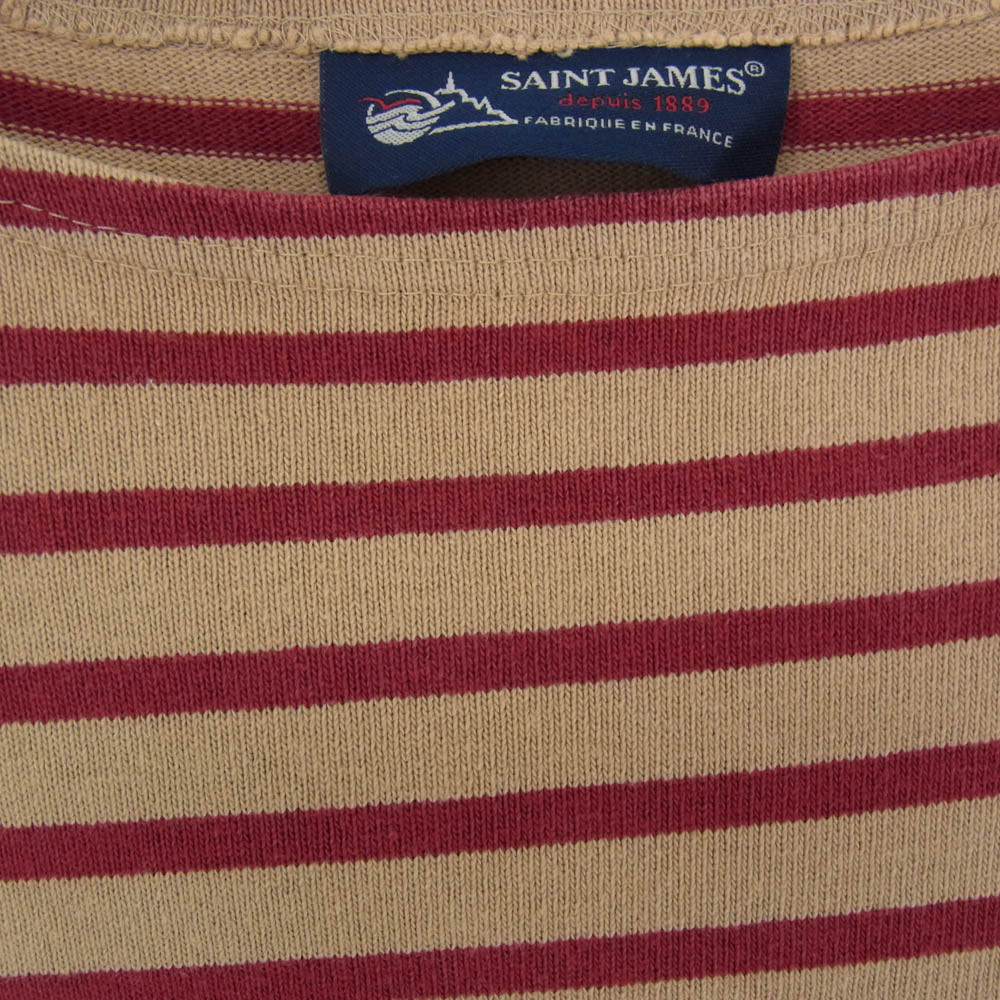 SAINT JAMES セントジェームス ボーダー バスクシャツ 長袖カットソー レッド系 M【中古】